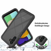 Hülle für Samsung Galaxy A13 5G / A04s Handyhülle Cover 2-teilig TPU Bumper Case Schwarz
