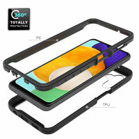 Hülle für Samsung Galaxy A13 5G / A04s Handyhülle Cover 2-teilig TPU Bumper Case Schwarz