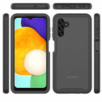 Hülle für Samsung Galaxy A13 5G / A04s Handyhülle Cover 2-teilig TPU Bumper Case Schwarz