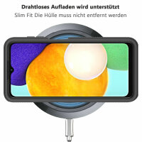 Hülle für Samsung Galaxy A13 5G / A04s Handyhülle Cover 2-teilig TPU Bumper Case Schwarz