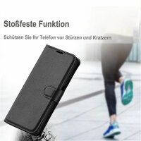 Handyhülle für Samsung Galaxy A25 5G – Klapphülle PU-Leder Schwarz