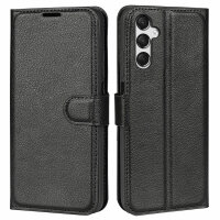 Handyhülle für Samsung Galaxy A25 5G – Klapphülle PU-Leder Schwarz