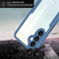 Handyhülle für Samsung Galaxy A25 – 360° Panzer Case mit Displayschutz Blau