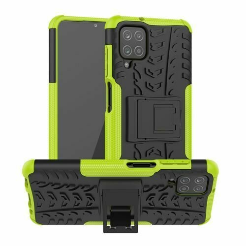 Handy Tasche für SAMSUNG Galaxy Hülle Handyhülle Schutzhülle Outdoor Case Schale Galaxy A12 SM-A125F Grün