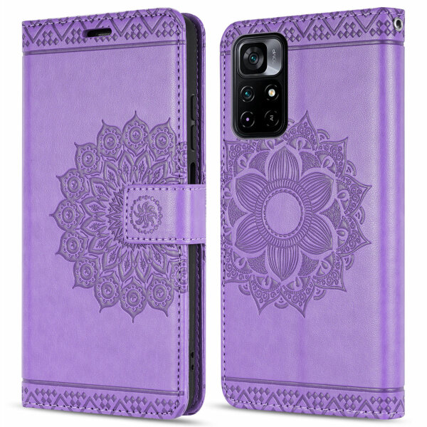 Hülle für Xiaomi Redmi Note 11s 5G / Poco M4 Pro 5G Handyhülle Handy Tasche Etui Lila