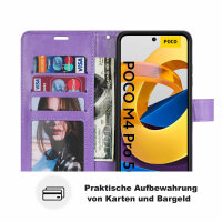 Hülle für Xiaomi Redmi Note 11s 5G / Poco M4 Pro 5G Handyhülle Handy Tasche Etui Lila