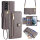 Handykette Samsung Hülle mit Band Handyhülle Kartenfächer PU Leder Umhängetasche Galaxy S21 Grau