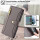 Handykette Samsung Hülle mit Band Handyhülle Kartenfächer PU Leder Umhängetasche Galaxy S21 Grau