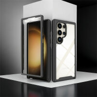 Hülle für Samsung Galaxy S24 Ultra Handyhülle 2 Teilig Bumper Case Kantenschutz Schwarz