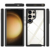 Hülle für Samsung Galaxy S24 Ultra Handyhülle 2 Teilig Bumper Case Kantenschutz Schwarz