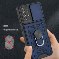 Outdoor Panzer Hülle für Samsung Galaxy A52 mit Kameraschutz Ringhalter Bumper Blau