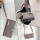 Handykette Samsung Hülle mit Band Handyhülle Kartenfächer PU Leder Umhängetasche Galaxy Xcover 7 Grau