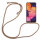 Handy Hülle mit Band Schutzhülle Handykette Seil Silikon Handy Tasche mit Schnur Samsung Galaxy A7 2018 SM-A750 Rainbow
