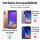 Handy Hülle mit Band Schutzhülle Handykette Seil Silikon Handy Tasche mit Schnur Samsung Galaxy A7 2018 SM-A750 Rainbow