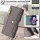 Handykette Motorola Hülle mit Band Handyhülle Kartenfächer Leder Umhängetasche Moto G54 Grau