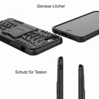 Handy Tasche für Apple iPhone Panzer Cover Case Schutz Hülle Etui Schale Bumper Apple iPhone SE 2020 Blau