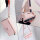 Handykette Xiaomi Hülle mit Band Handyhülle Kartenfächer PU Leder Umhängetasche Redmi Note 12 5G / Poco X5 5G Rosa