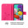 Handy Tasche für Samsung Galaxy A51 SM-A515 Hülle Case Buchhülle Klapphülle TPU Blume Pink