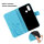 Huawei Handy Tasche Handyhülle Schutz Hülle Blumen Flip Cover Buch Case Etui Huawei P Smart 2020 Blau