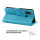 Huawei Handy Tasche Handyhülle Schutz Hülle Blumen Flip Cover Buch Case Etui Huawei P Smart 2020 Blau