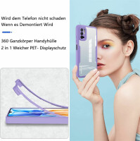 360° Grad Hülle Xiaomi Redmi Note 10 5G vollschutz Integriertem Displayschutz Lila