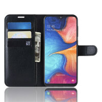 Handy Tasche für Samsung Galaxy Cover Case Buch Klapp Schutz Hülle Etui Wallet Samsung Galaxy A20e SM-A202 Schwarz