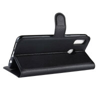 Handy Tasche für Samsung Galaxy Cover Case Buch Klapp Schutz Hülle Etui Wallet Samsung Galaxy A20e SM-A202 Schwarz