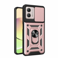 Outdoor Panzer Hülle Motorola Moto G13 / G23 / G53 mit Kameraschutz Ringhalter Rosegold