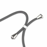 Handy Hülle mit Band Schutzhülle Handykette Seil Silikon Handy Tasche mit Schnur Samsung Galaxy A32 5G SM-A326B Grau