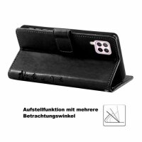 Huawei Handy Tasche Handyhülle Schutz Hülle Blumen Flip Cover Buch Case Etui Huawei P40 Lite Blau