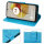 Handy Tasche für Motorola Moto G73 Handyhülle Blumen Hülle Wallet Case Etui Blau