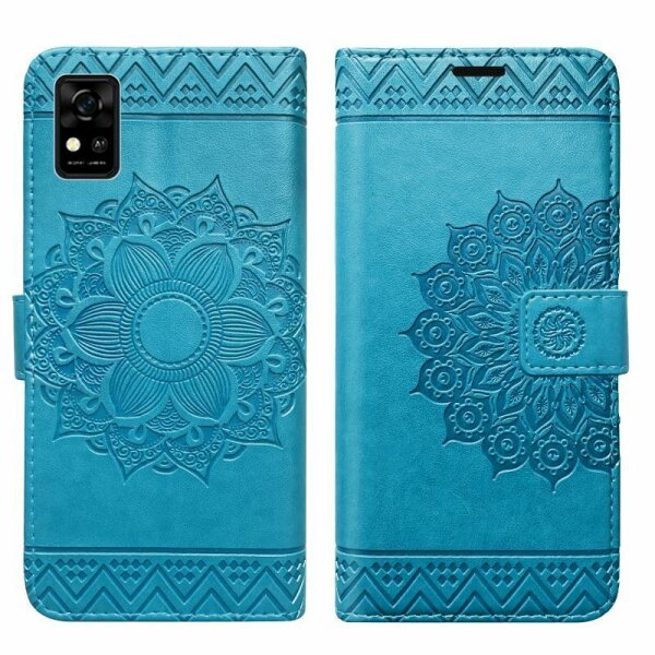 Handy Tasche für ZTE Blade Hülle Schutzhülle Klapphülle Flip Case Schale Etui BF Blau Blade A51