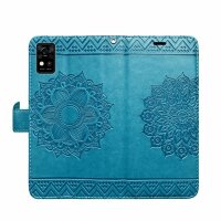 Handy Tasche für ZTE Blade Hülle Schutzhülle Klapphülle Flip Case Schale Etui BF Blau Blade A51