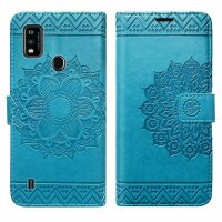 Handy Tasche für ZTE Blade Hülle Schutzhülle Klapphülle Flip Case Schale Etui BF Blau Blade A51
