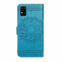 Handy Tasche für ZTE Blade Hülle Schutzhülle Klapphülle Flip Case Schale Etui BF Blau Blade A51