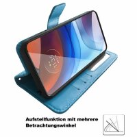 Handy Tasche für ZTE Blade Hülle Schutzhülle Klapphülle Flip Case Schale Etui BF Blau Blade A51
