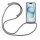 Handykette für Apple iPhone 15 Serie Hülle Handyhülle mit Band Hülle mit Kordel Grau iPhone 15 Plus