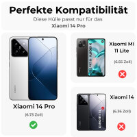 Hülle Xiaomi 14 Pro Handy Tasche Handyhülle Wallet Case Flip Cover Klapphülle Blau