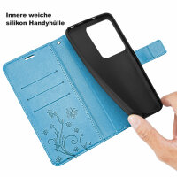 Hülle Xiaomi 14 Pro Handy Tasche Handyhülle Wallet Case Flip Cover Klapphülle Blau
