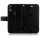 Huawei Handy Tasche Handyhülle Schutz Hülle Blumen Flip Cover Buch Case Etui Huawei P20 Lite Schwarz