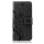 Huawei Handy Tasche Handyhülle Schutz Hülle Blumen Flip Cover Buch Case Etui Huawei P20 Lite Schwarz