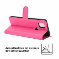 Handyhülle für ZTE Blade A5 2020 – Klapphülle PU-Leder Pink