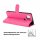 Handyhülle für ZTE Blade A5 2020 – Klapphülle PU-Leder Pink
