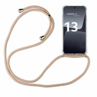 Handykette für Xiaomi 13 Handyhülle mit Band Hülle mit Kordel Handy Tasche Beige / Braun