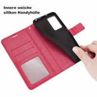 Hülle für Xiaomi 13 Lite Handyhülle Handy Tasche Klapphülle Wallet Case Etui Rot