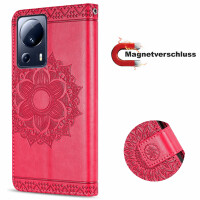 Hülle für Xiaomi 13 Lite Handyhülle Handy Tasche Klapphülle Wallet Case Etui Rot