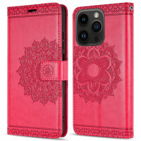 Handyhülle für Apple iPhone 14 Pro Max – Mandala Case Rot