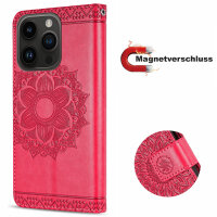 Handyhülle für Apple iPhone 14 Pro – Mandala Case Rot