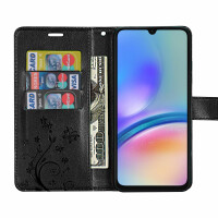 Handy Tasche für Samsung Galaxy A05s Hülle Handyhülle Klapphülle Wallet Case Schwarz