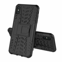 Handy Tasche für Apple iPhone Panzer Cover Case Schutz Hülle Etui Schale Bumper Apple iPhone X / XS Rot